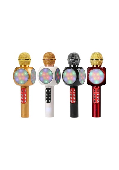 Karaoke Mikrofon , Bluetooth Özellikli Çocuk Mikrofonu Karaoke Işıklı Mikrofon Çok Renkli