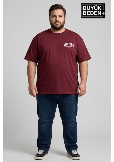 Superlife Süperlife Erkek Büyük Beden New York Baskılı 3xl-6xl Bisiklet Yaka Tshırt Spr26bts510-05 Bordo Superlife Süperlife Erkek Büyük Beden New York Baskılı 3xl-6xl Bisiklet Yaka Tshırt Spr26bts510-05 Bordo