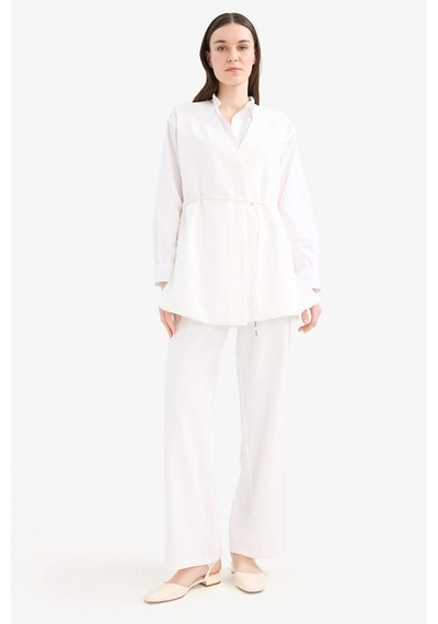 DeFacto Wide Leg Basic Düz Geniş Paça Palazzo Pantolon E7979AX25SMER105