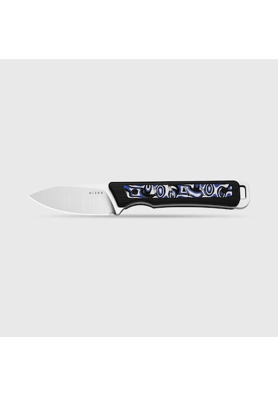 Kizer Whiskey Jack Multiple Carry Options Vortex Pattern Micarta Skeletonized Tang Aeb-l Kizerv 1108a6 Kamp Bıçağı Kum
