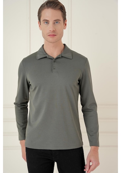 Efor Ts 893 Slim Fit Haki Spor T-shirt Haki