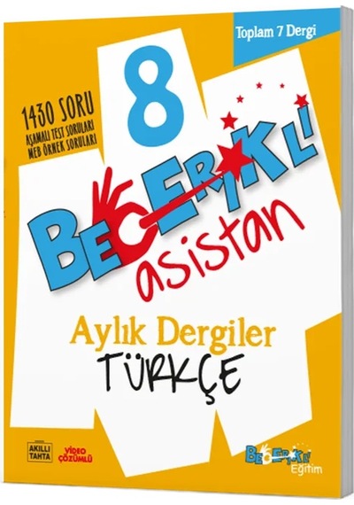 Becerikli Asistan 8. Sınıf Türkçe Aylık Dergiler Seti