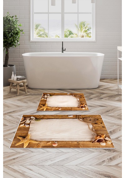 Alanur Trend Kaymaz Taban Dijital Banyo Takımı Kt425 Kahve