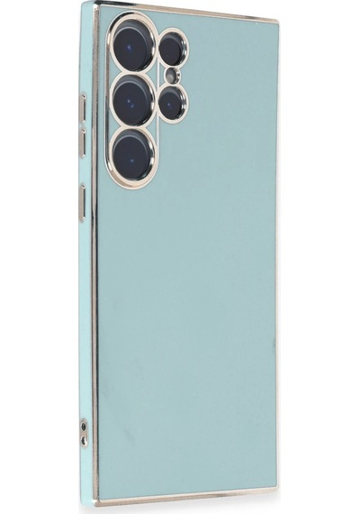 Gld-spt- Newface Samsung Uyumlu Galaxy S23 Ultra Kılıf Volet Silikon - Açık Yeşil