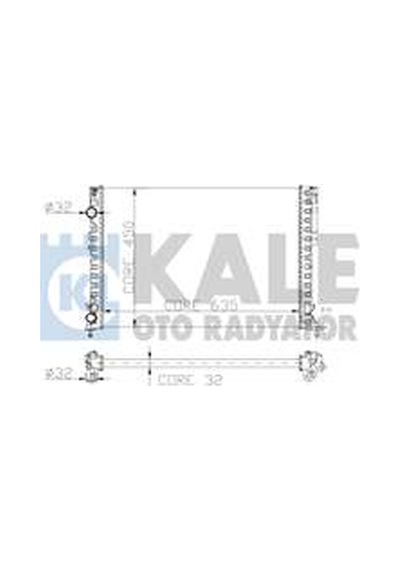 Su Radyatoru 1 Sıra Alb Sı Laguna Iı Espace 1.8ı 16v 01-