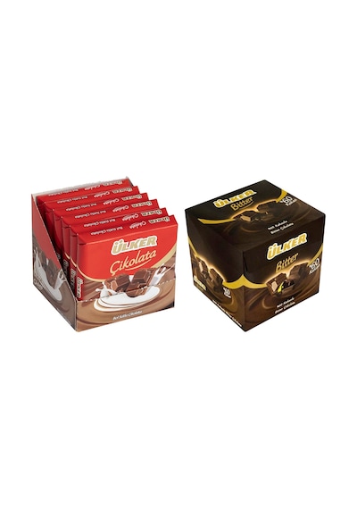 Ülker Sütlü ve Bitter %60 Kare Çikolata 2'li 6 x 60 G