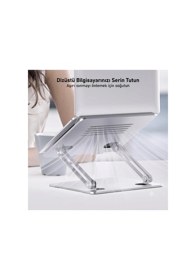 Full Alüminyum Ayarlanabilir Ergonomik Laptop Standı 10-17 İnç