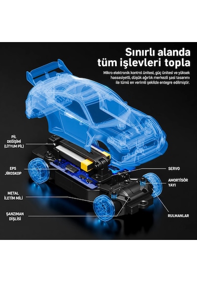 Hstar 1:43 Profesyonel Mini Drift Rc Araba Gtr 4wd 15 Km/h Hız Metal Alaşım Gövde Eps Stabilizasyonu Tam Orantılı Çift M Çok Renkli Hstar 1:43 Profesyonel Mini Drift Rc Araba Gtr 4wd 15 Km/h Hız Metal Alaşım Gövde Eps Stabilizasyonu Tam Orantılı Çift M Çok Renkli