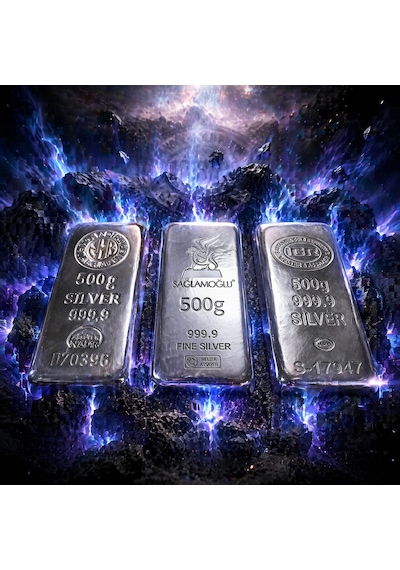 Sanal Kuyumculuk 500 Gram Külçe Gümüş