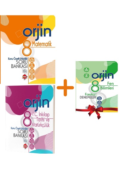 Orjin 8. Sınıf Lgs Hazırlık 3 Lü Set Matematik + İnkılap Tarihi