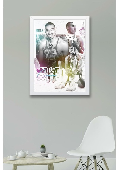 Wilt Chamberlain Çerçeveli Tablo - Basketbol Nba Posteri Tablo