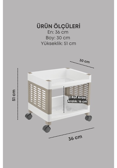 Grimorlife 2 Raflı Banyo Düzenleyici Mutfak Rafı Banyo Dolabı Çok Amaçlı Plastik Mutfak Düzenleyici Beyaz
