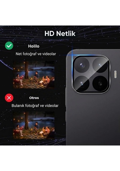 Görüntü Kalitesi Bozmayan Kamera Lens Koruyucu Safir Sapphire Siyah, Xiaomi Mi 17t / Xiaomi Mi 17t Pro Diğer