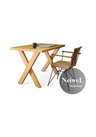 Neiwel Enax Doğal Ahşap Çalışma Ve Ofis Masası-70cm-100cm Açık Ceviz