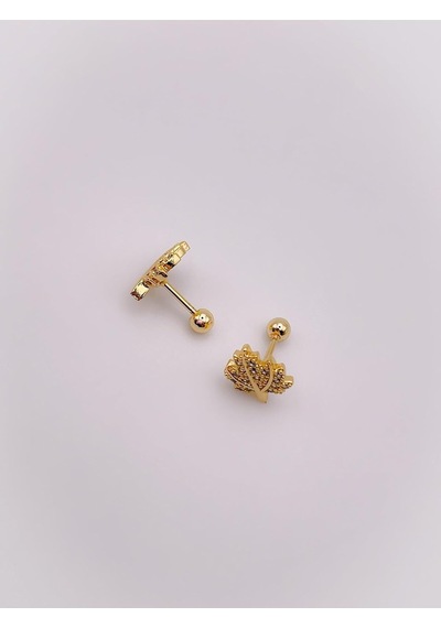 Lexroo Taşlı Geniş Yaprak Figürlü Kıkırdak Helix Tragus Piercing 1adet Çok Renkli