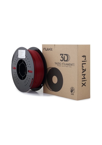 Filamix Pla+ Bordo Kırmızı Filament 1,75 Mm 1 Kg Plastik Makara