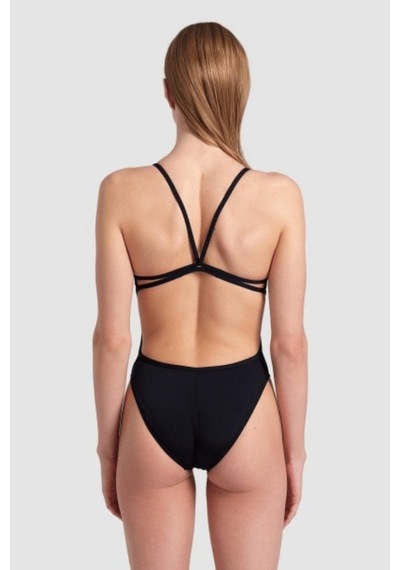 Arena W Solid Lace Back Kadın Yüzücü Mayosu 004651501 Siyah