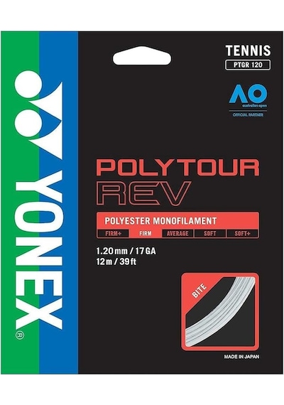 Yonex Poly Tour Rev 1.25 12m Beyaztenis Kordajı