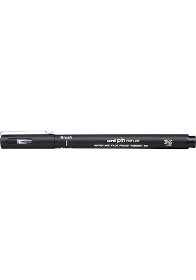 Uni Pin Su Bazlı Teknik Çizim Kalemi Siyah Brush