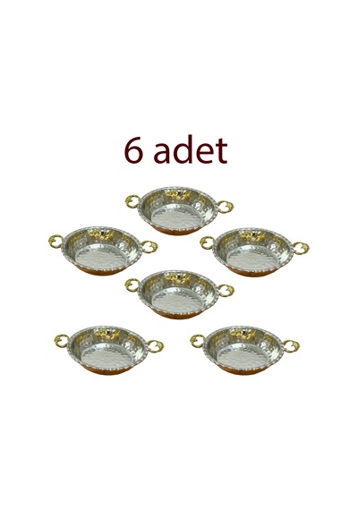 6 Adet Bakır Mini Kahvaltılık Bakır
