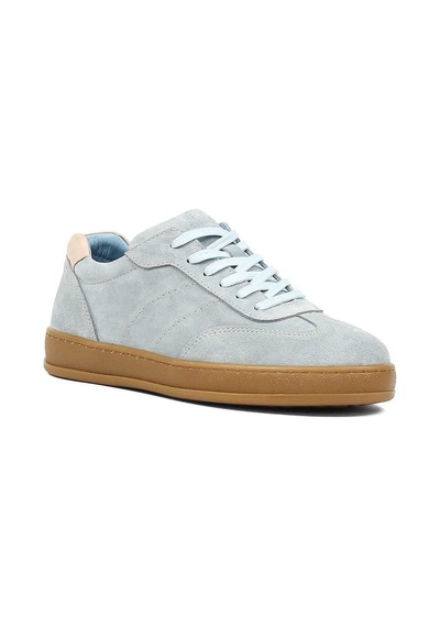 Kadın Mavi Kalın Tabanlı Süet Deri Sneaker