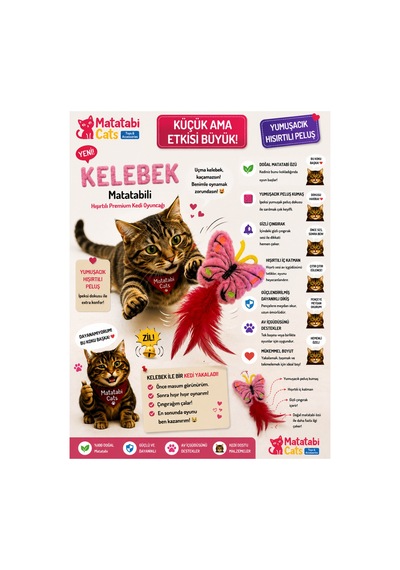 Kelebek Hışırtılı,çıngıraklı,matatabi Li,pelüş Oyuncak