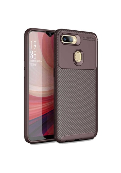 Lexroo Oppo A12 Kılıf Negro Silikon Kılıf - Kahverengi