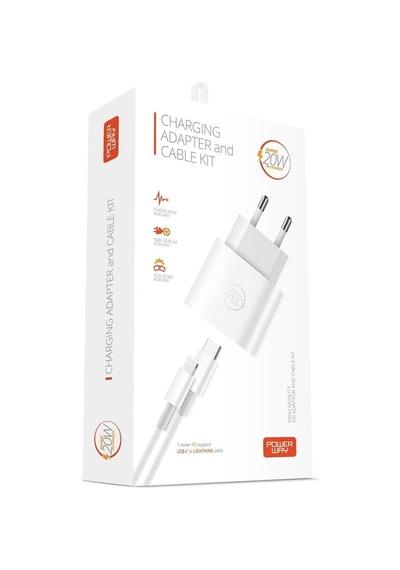 Powerway Rxs20 Hızlı 20 Watt Type C To Lightning Şarj Aleti + Kablo