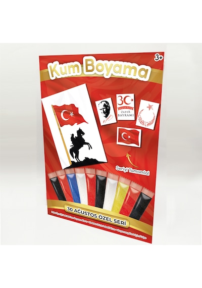 Türk Bayrağı Zafer Bayramı Özel Kum Boyama Aktivite Seti