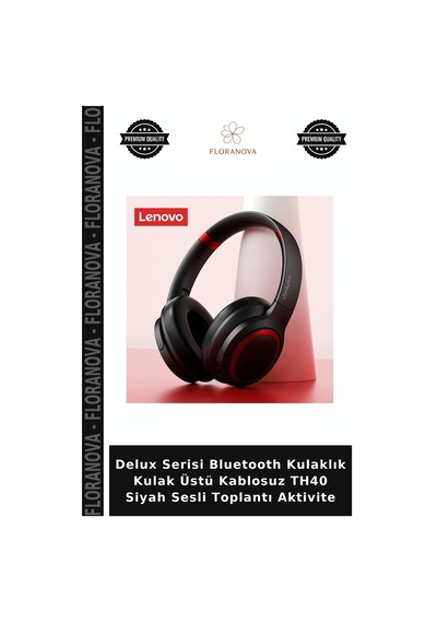 Delux Serisi Bluetooth Kulaklık Kulak Üstü Kablosuz Th40 Siyah Sesli Toplantı Aktivite