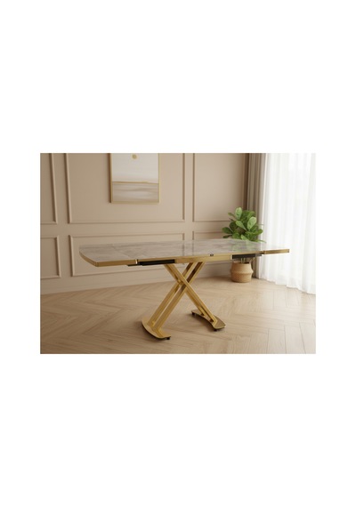 Venoxa Premium 80x120 / 80x180 Ölçülü Mdf Masa Tek Masadır Gold-gri Gold-gri