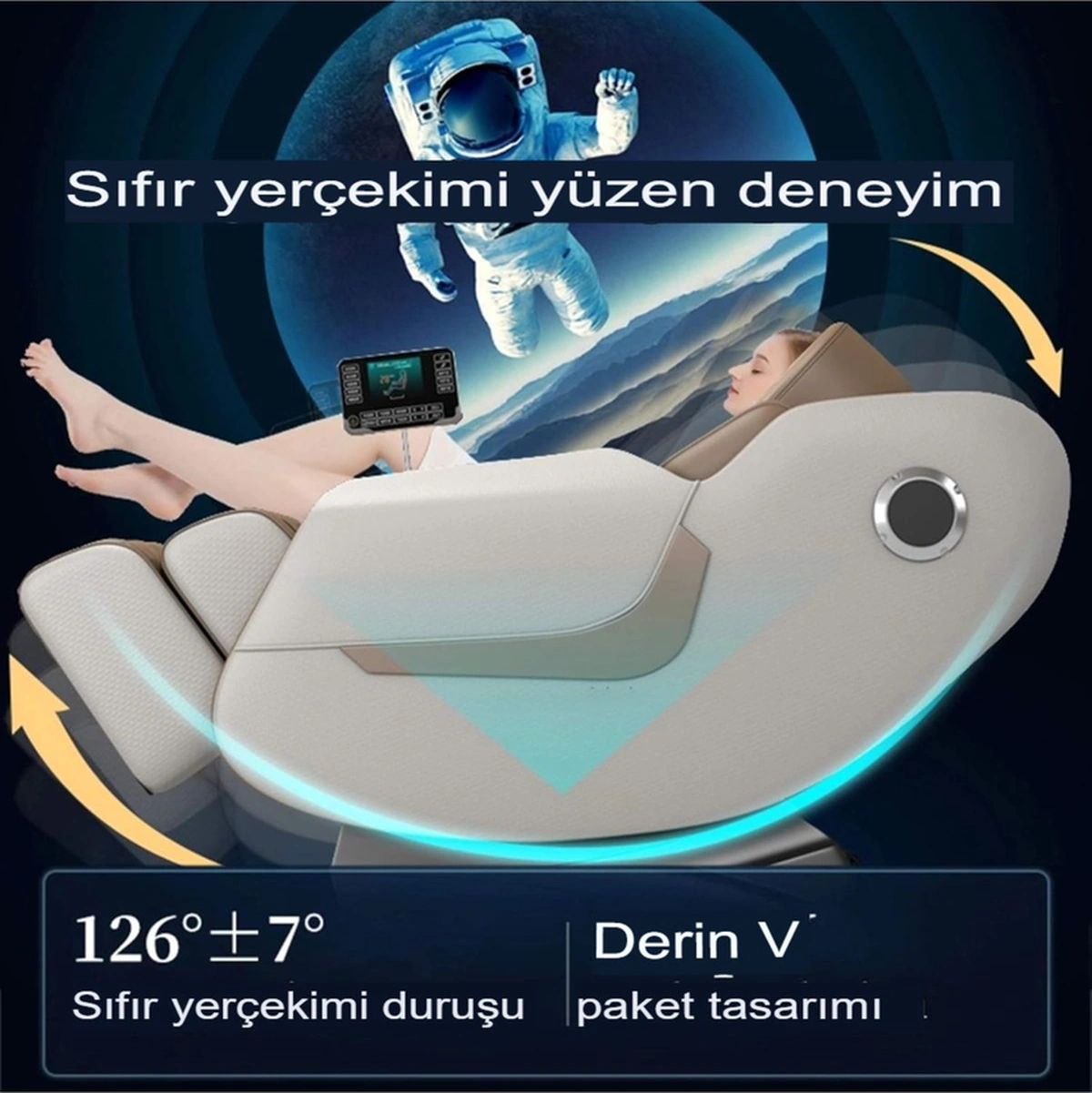 Megalux Profesyonel Isıtmalı Masaj Koltuğu Tüm Vucud Bel Sırt Kol Omuz Kalça Boyun Kafa Masajı Koyu Kahverengi