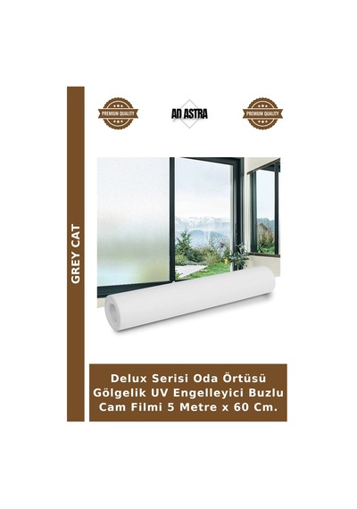 Delux Serisi Oda Örtüsü Gölgelik Uv Engelleyici Buzlu Cam Filmi 5 Metre X 60 Cm.