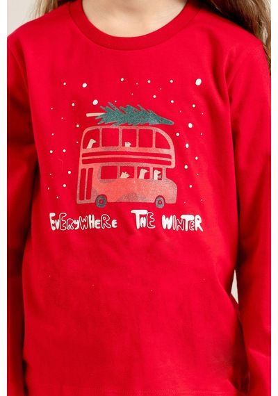 Rolypoly Winter Everywhere Anne Kız Kırmızı Uzun Kol Pijama Takım Rp3938-a-v1 Rp3938-a-v1