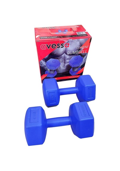 Avessa 5 Kg Plastik Köşeli Dambıl Db-4141 2