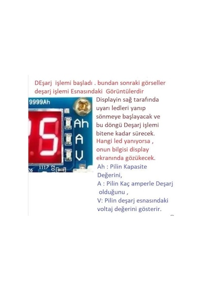Rfkumanda-Zb2L3 18650 Lityum Pil Kapasite Ölçer Test Cihazı Deşarj