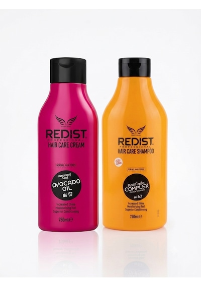 Redist Profesyonel Saç Bakım Seti Tuzsuz Şampuan 750 Ml + Avokadolu Saç Bakım Kremi 750 Ml Tüm Saç Tipleri