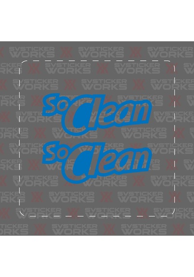 So Clean Jdm Sticker Araba Laptop Motosiklet Sticker Yapışkanlı Folyo Mavi