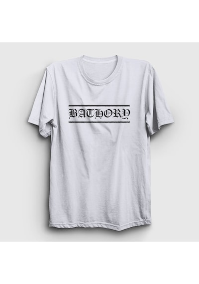 Presmono Unisex Bathory T-shirt Beyaz