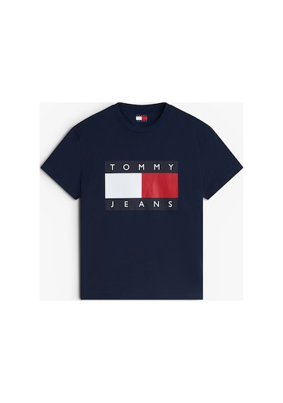 Tommy Hilfiger Tjm Reg Bıg Flag Ss Tee Ext Erkek Mavi T-shirt - Dm0dm22645