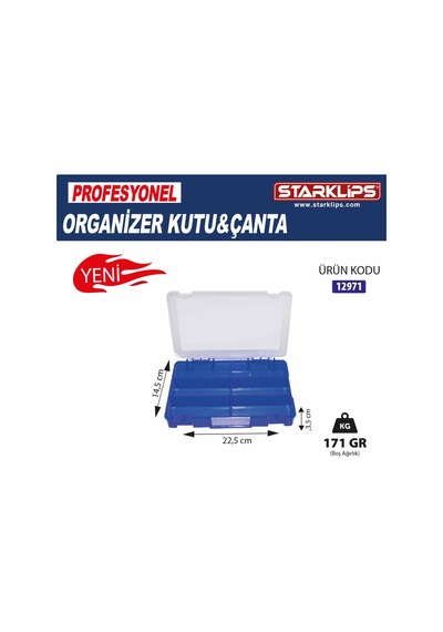 Çanta Plastik Organizer 6 Bölmeli