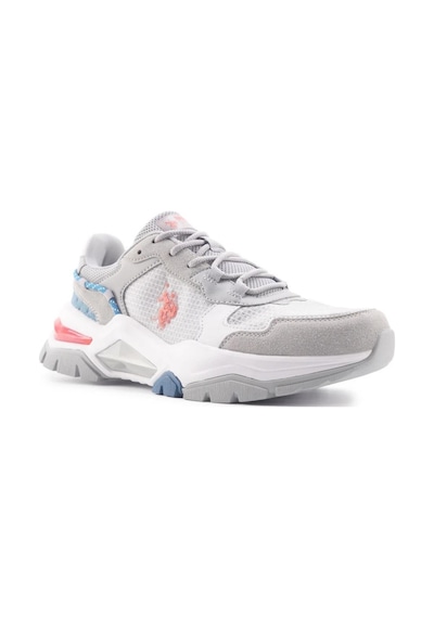 U.s. Polo Assn. Vincent 4fx Erkek Gri-turuncu-mavi Sneaker Ayakkabı-gri Gri