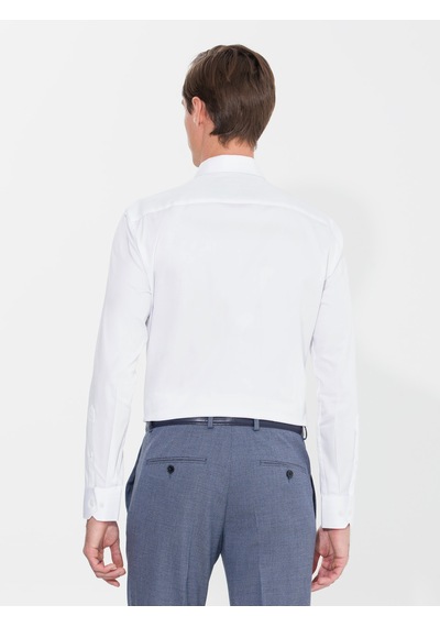 Cacharel Beyaz Slim Fit Uzun Kollu Basic Gömlek 15841036