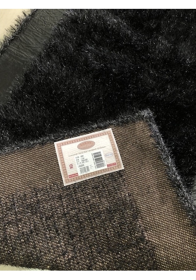 Saray Halı Simli Deri 80X300 Siyah Derili Simli Yolluk 3 Metre !