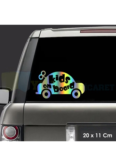 Arabada Bebek Var Baby On Board Hologram Oto Araba Sticker Etiket