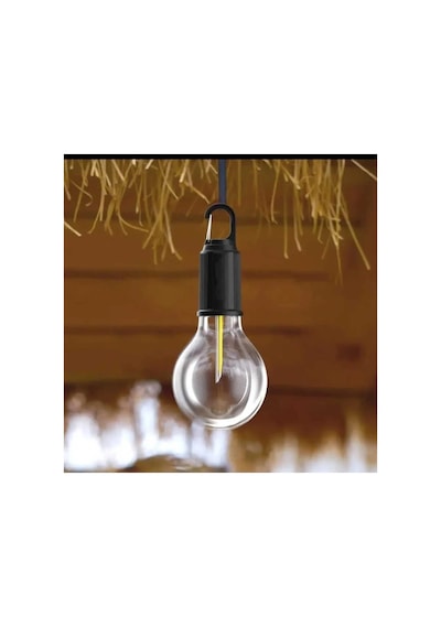 Taşınabilir Şarjlı Led Ampül Outdoor Kamp Bahçe Lambası 10w Askılı Kırılmaz Led Işık Sarı