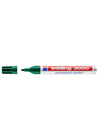 Edding Markör Permanent Yuvarlak Uçlu 1.5-3 Mm Yeşil 3000 Çok Renkli