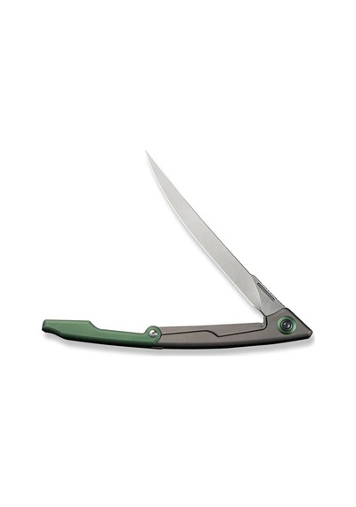 Civivi Shawka Folding Fillet Knife Gray And Green Aluminum Handle Kamp Çakı Yeşil