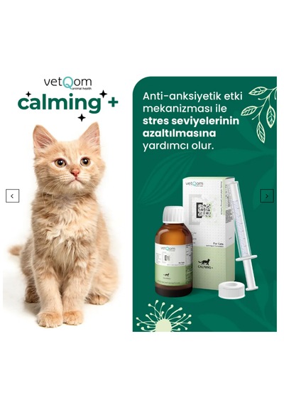 Vetq0m Kedi Calming+ Stres Ve Kaygı Giderici Sakinleştirici Likit 60 Ml