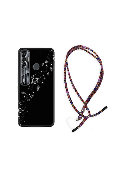 Tecno Spark 7 Pro Kılıf Rasta Boyun Askılı Planet 1620